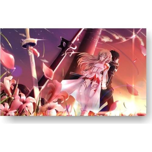 Sword Art Online SAO ALO Japan Anime Nice Silk Fabric Cloth Wall Poster Print (22x13inch)