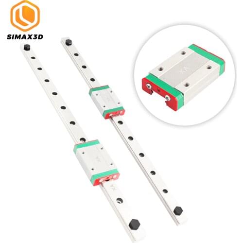 SIMAX3D Mini Linear Rail Guide 300 400mm Linear Sliding Gide with MGN12 MGN15H Carriage Block for DIY 3D Printer and CNC Machine