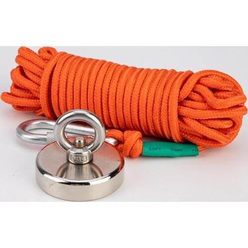 Strong Powerful Neodymium Magnet Search Hook Salvage Magnet Sea Fishing Holder Imanes Pulling Mounting Pot with Ring