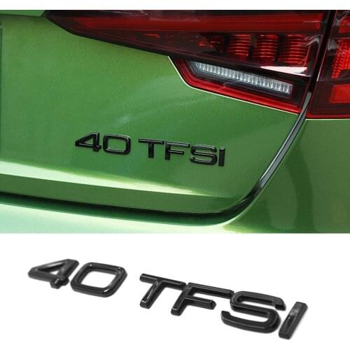 Glossy Black Emblem 30/35/40/45/50/55TFSI Trunk Sticker For Audi A6 C6 C5 A3 A1 A4 A8 A7 A5 Q2 Q3 Q5 Q7 Audi TFSI Rear Sticker
