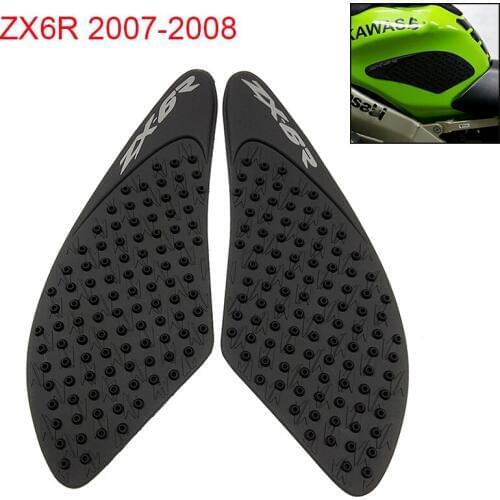 ZX-6R ZX6R 07-08 Motorcycle Stickers Anti Slip Fuel Tank Pad Knee Grip Sticker Accessories For Kawasaki ZX-6R 2007-2008
