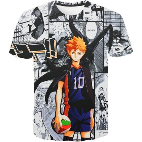 2021 New Anime Haikyuu Volleyball Junior 3D Print Fashion T-shirts Harajuku Clothes Tops Oversized Tee Shirts Tops Drop Shipping