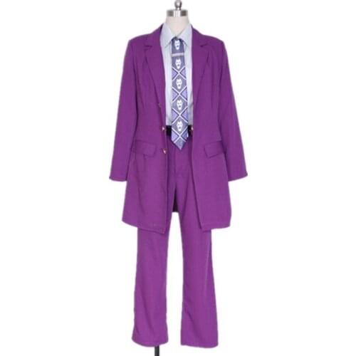 New Japanese Anime JoJos Bizarre Adventure Part 4 Kira Yoshikage Cosplay Costume for Halloween Christmas Uniform Custom Made