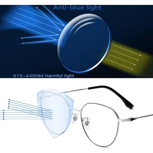 Anti bule light Myopia Glasses Men Women Titanium Nearsighted Eyewear Shortsighted Minus Diopter Computer Glasses Ultralight