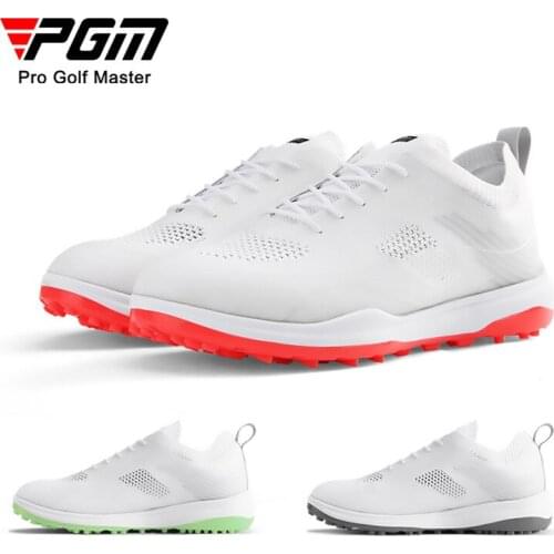PGM Golf Shoes Fly Woven Mesh Summer Tennis Sports Shoes Anti-skid Lady Lightweight Breathable Sneakers Part Waterproof Soft