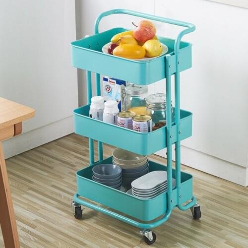 Stroller rack kitchen movable beauty salon with wheels supplies floor multi-layer baby storage shelf
