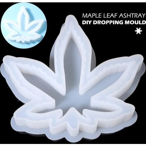 DIY Maple Leaf Shape Ashtray Mold Silicone Crystal Resin Box Storage Holder Tray Mold Handmade Resin Casting Tool