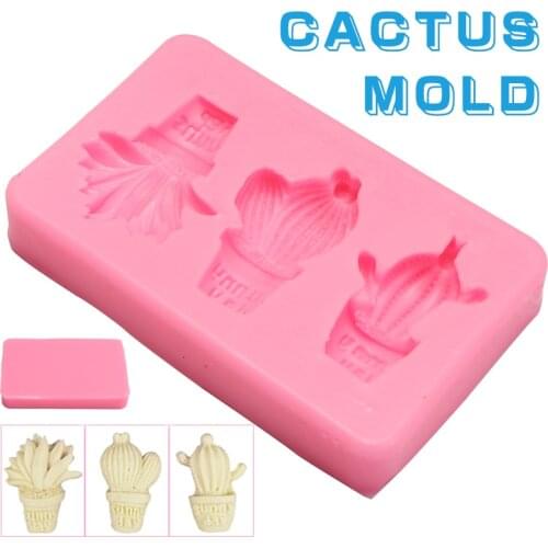 Cactus Silicone Mold Plant Cactus Shaped Silicone Mould Candle Gypsum Silicone Mold Cake Baking Tool