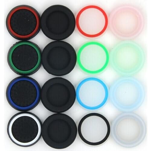 The Silicone Cap For PS4 Pro PS5 Controller Accessories Thumb Stick Grips Cover For Xbox One 360 Switch Pro Joystick 4PCS