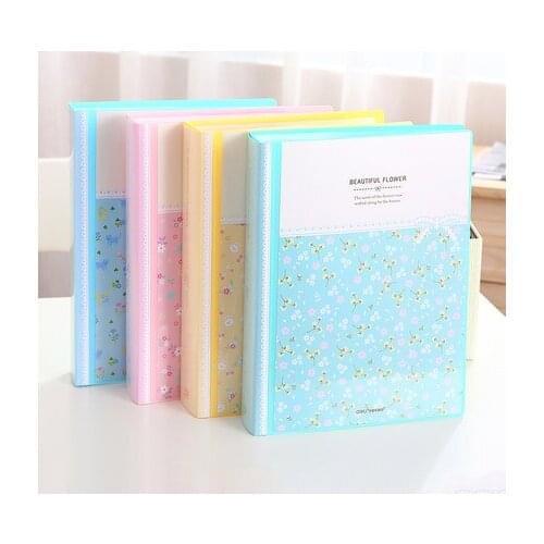 Fresh Flower Paper File Holders A4 Document Holder Paper Folder Storage Binder Pouch Package Office School 30/40/60/80pages