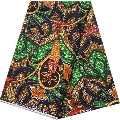 Forever tree privately design pattern african Print green Tree dark gray flowers wax fabric for sewing African Print fabrics new