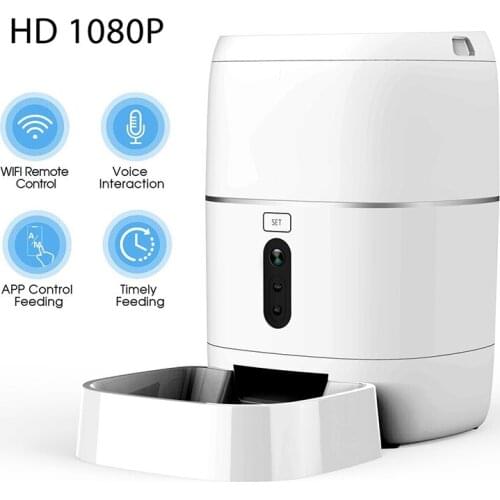 Smart Automatic Pet Feeder Wireless Camera Support Smart Home Networking Remote Pet Feeder Safety TY-1080P-BL6