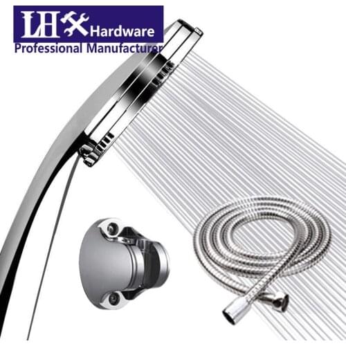 Water Saving Shower Head Hole ABS Chrome Pressurized Hand-held Hand Showers Ducha Water Booster Showerhead Hose LHX XY91 H