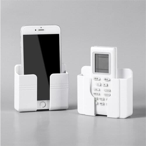 Mobile Phone Charging Hanging Holder Multifunction Wall Mounted Plug Bracket Remote Control Mounted Storage Box