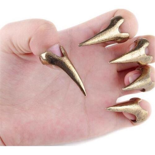 1pc Gothic Punk Spike Fingertip Nail Rings Retro Silver Color Bronze Talon Knuckle Decoration Cool Claw Jewelry