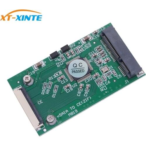 1pc Mini SATA mSATA PCI-E SSD Adapter to 40pin 1.8 inch ZIF CE HDD Hard Disk Converter Card Computer Connection and Connector