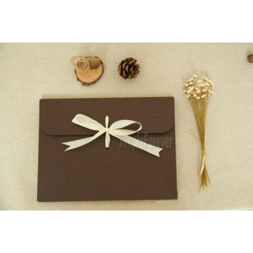 100pcs/lot Wholesale 24*18*0.7cm Ribbon Kraft Paper Envelope Bag Handkerchief Silk Scarf Packing Boxes Envelope Gift Box