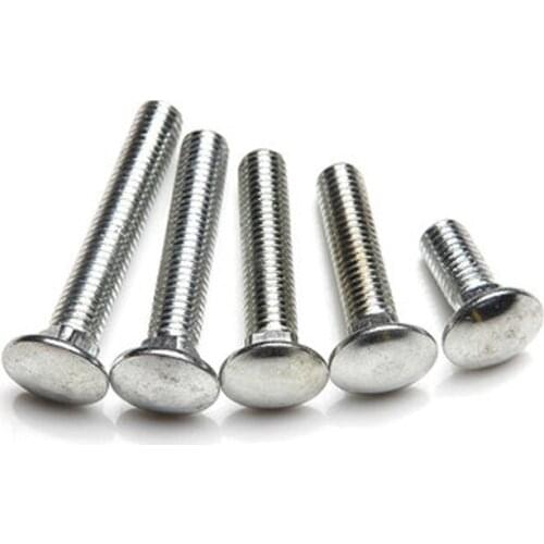 3pcs M12 galvanized carriage screws half round head and square neck bolts shelf screw fasten bolt GB12 35mm-100mm length
