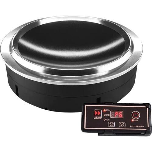 3000W Commercial Induction Cooker Large Power Circular Concave Embedded Hotpot Cooker Timing Round Electromagnetic Oven