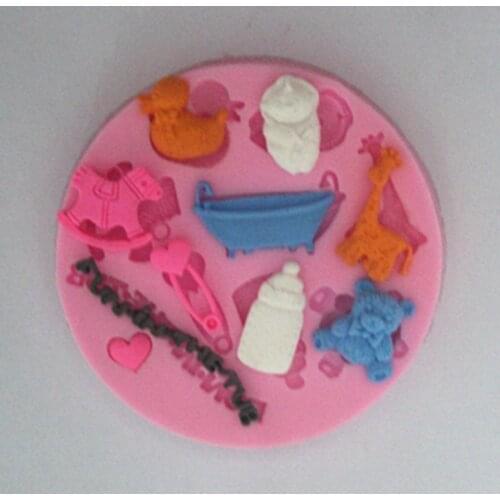 315 New Mini Baby shower Fondant Mold Silicone Sugar mold Craft Molds DIY gumpaste flowers Cake Decorating