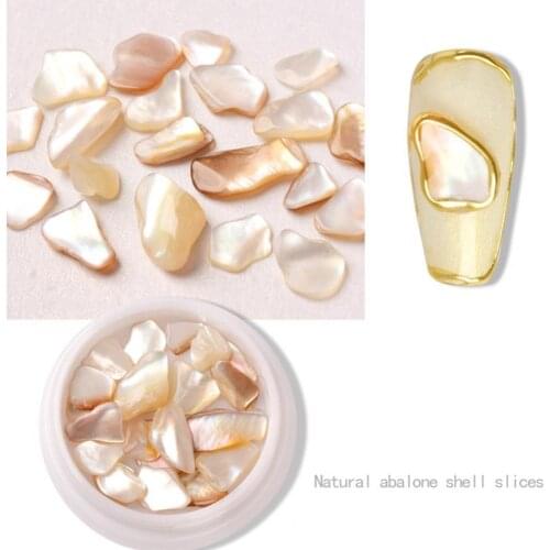 3D Nail Sticker Polishing Elegant Japanese Style Abalone Shell Nail Art Decal for Women