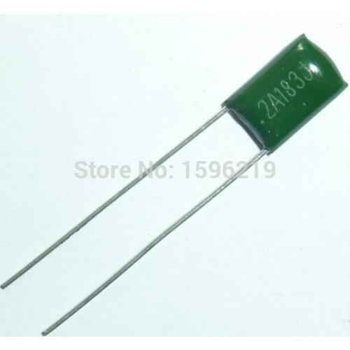 50pcs Mylar Film Capacitor 100V 2A183J 0.018uF 18nF 2A183 5% Polyester Film capacitor