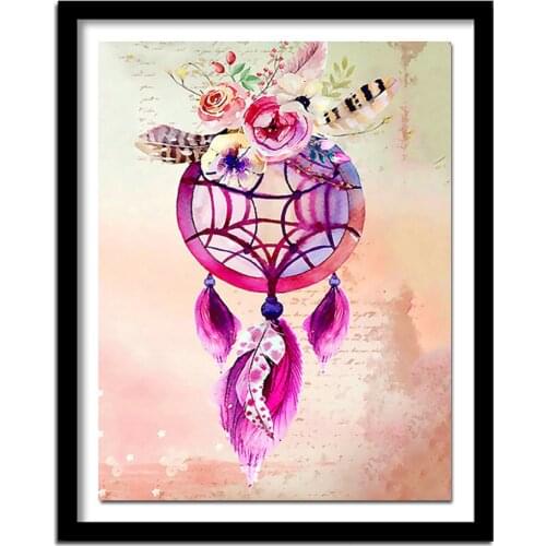 Diamond Embroidery Flowers Dream Catcher 5d Diy Pictures Full Kit Daimond Painting Square Rhinestones Cross Stitch
