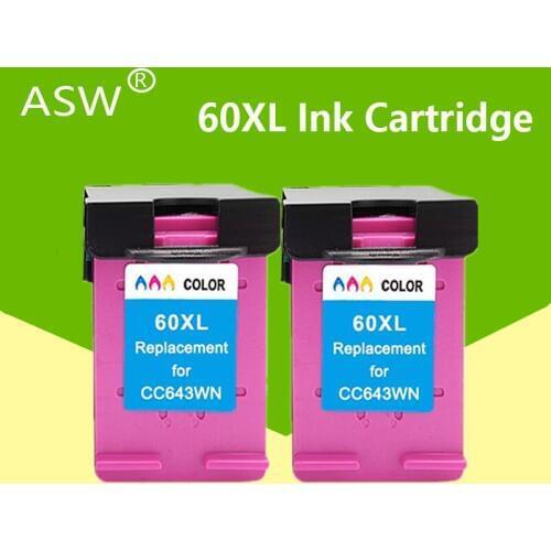 ASW 60XL ink cartridges For HP60 XL for HP Deskjet C4685 C4688 C4798 C4799 D110a ENVY 100 110 111 114 120 121 F2480 F2420 F4480