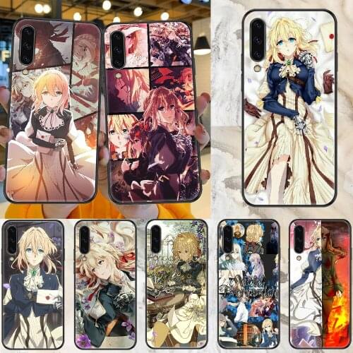 Anime Violet Evergarden Phone case For Samsung Galaxy A 3 5 7 8 10 20 21 30 40 50 51 70 71 E S 2016 2018 4G black luxury funda