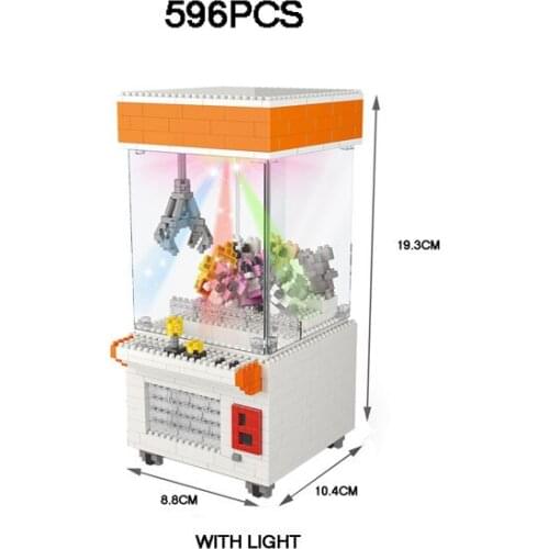 Disney ufo catcher DOLL micro diamond block cartoon animals figures building brick educational toy nanobrick with light for gift