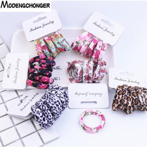 6PCS Cute Colors Elastic Hair Bands Women Scrunchies Girls Ponytail Holder Rubber Bands HeadTies Hair Rope Kids Hair Accessories