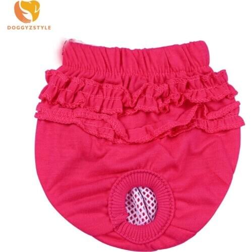 Pet Dog Physiology Pants Lace Edge Sanitary Briefs Pantie Dog Shorts Cat Underwear Colorful Choice Cute Puppy Diaper DOGGYZSTYLE
