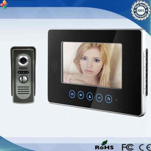 Hot sale in Shenzhen 7INCH TFT LCD SCREEN handfree monitor with touch key and night vision CMOS camera video intercom
