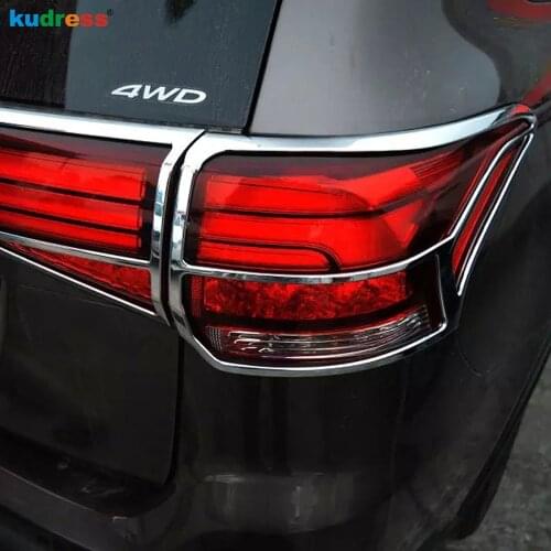 For Mitsubishi Outlander 2015 2016 Chrome Rear Light Cover Trim Taillight Tail Lamp Frame Trims Sticker Car Styling Accessories