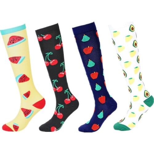 New Compression Socks Fit For Medical Edema Diabetes Varicose Veins Outdoor Men Women Running Hiking Sports Socks Travel Flight