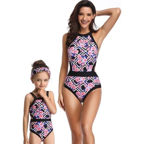 Mommy And Me Swimwear For Pool Beach Body Bathing Suit Female Swimming Suit One-Piece Family Mother Daughter Swimsuits Clothes