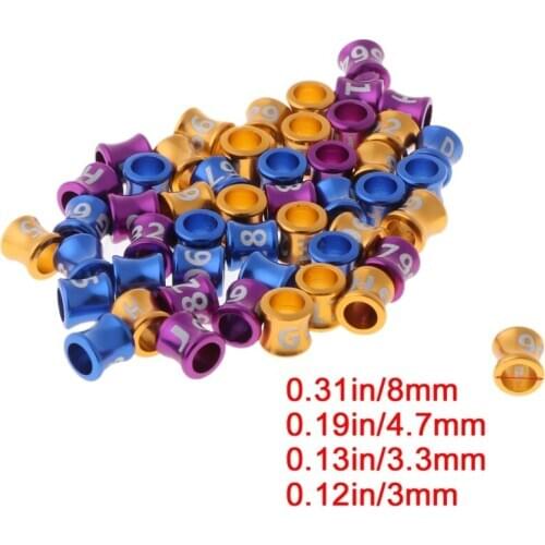 50 Pcs Dove Bands Bird Foot Ring Species Identify Training Rings Pet Bird Label Sign for Pigeon Dove Chicks Small Pet