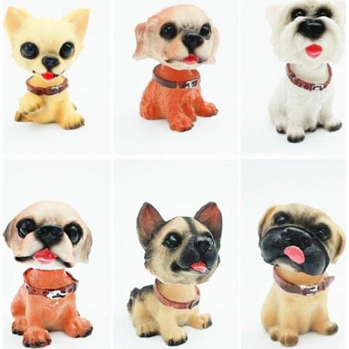 Lovely Shaking Head Nodding Spotty Dog OrnamentCar Interior Decor Gift