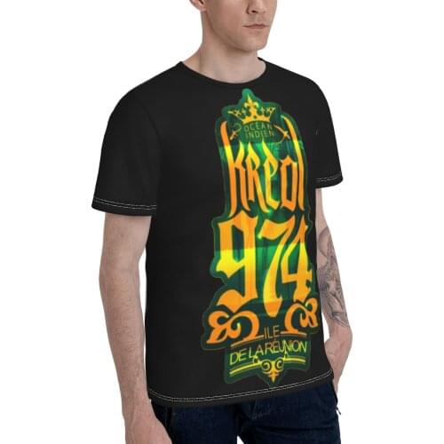 Promo Baseball Kreol 974 Crown T-shirt premium Mens T Shirt Print Sarcastic R181 Tops Tees European Size