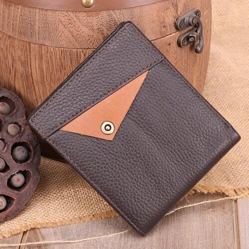 Engraved Name Vintage Mens Wallet Genuine Leather Coin Purse for Man RFID Business ID Card Holder Male Clutch Bag Customized