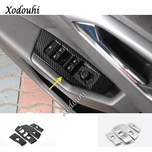 For Volkswagen VW T-cross Tcross 2018 2019 2020 Car Sticker Cover Door Window Glass Sill Armrest Lift Switch Button Trim Frame