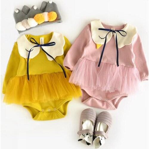 Autumn Baby Girl Clothes Newborn Rompers Long Sleeves Baby Girl Clothes Winter Kids Overalls Baby Cotton Girls Jumsuits Outfit