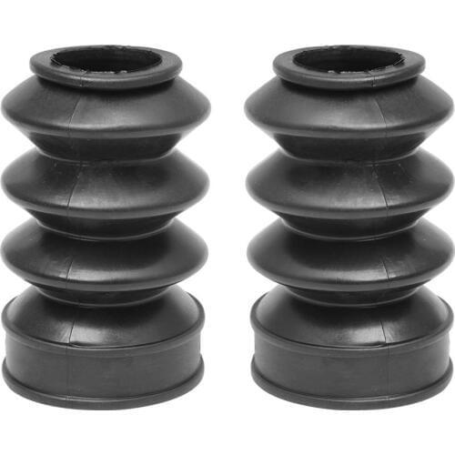 A Pair Motorcycle Black 39mm Rubber Front Fork Gaiters Gators Boots Cover Fit For Harley Sportster Dyna XL 1200 883 1973-2016