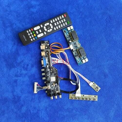 LCD screen drive board 4CCFL LVDS 30-Pin KIT DVB Digital Signal 1280*1024 HDMI-compatible VGA AV USB Fit CLAA170EA02/CLAA170ES01