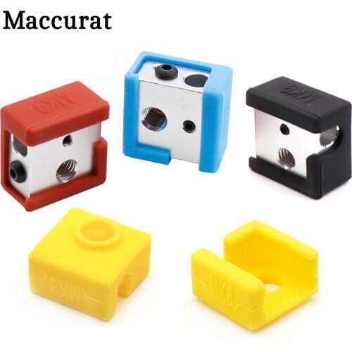 1pc 3D Printer MK8 Silicone Socks Block Heater Silicone Insulation Cover for Replicator Anet a6 a8 i3 MK7 / MK8 / MK9
