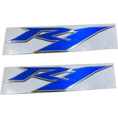 Blue Silver Motorcycle Sticker Emblem Decal 3D Tank Stickers Case for YAMAHA YZF1000 R1