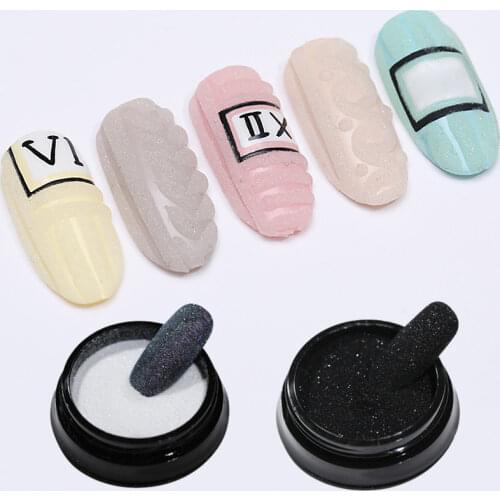 Shining Sugar Nail Glitter Candy Coat Powder White Black Transparent Nail Pigment Dust Nail Art Decorations DIY Tips Christmas