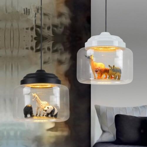 Modern Pendant Lights Living Dining Children Kids Room Study Bedside Counter Lighting Animal Hanging Lamp Creative Chandeliers