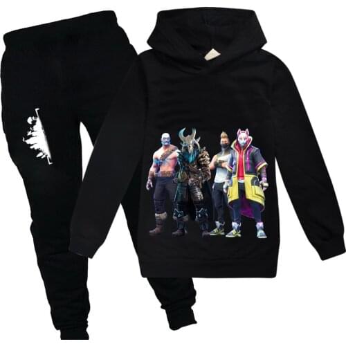 Children Clothing Sets Cartoon Game Print Baby Boys Tracksuits Kids Girl Sport Suits Hoodies Top+Pants 2pcs Sets