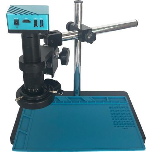 UHD SONY IMX334 1080P 4K HDMI Electronic Digital Industrial 180X 300X C Mount Video Microscope Camera For Phone PCB Repair